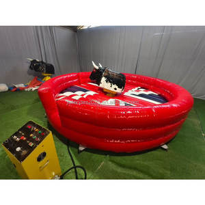 Toro Mecánico Comercial para Adultos, Máquina <span class=keywords><strong>de</strong></span> Juego Inflable Roja para Exteriores, Toro Mecánico Infantil - Product Image 5