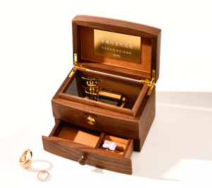 Caja de Música de Madera Vintage de 30 Notas, Mecanismo de Melodía Pop de Alta Gama, Regalo para el Día de San Valentín, Canción de Feliz Navidad, Sr. Lawrence - Product Image 3