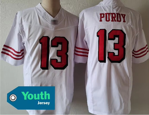 Yeni gençlik San Francisco #13 Purdy #23 McCaffrey #54 Warner #85Kittle sınırlı logo ile amerikan futbolu formaları en kaliteli - Product Image 2