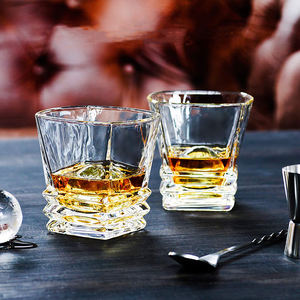 Vasos de Whisky Cuadrados de 10 oz, Vasos de Vidrio para Whisky Escocés, Bourbon, Brandy, Ron, Vasos para Hombre, Papá, Hermano, Abuelo - Product Image 5