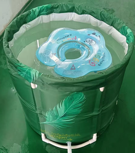 Bain de trempage pliable en PVC pour adultes et <span class=keywords><strong>piscine</strong></span> spa pour bébés avec anneau flottant pour le cou – Installation facile – Offre spéciale - Product Image 5