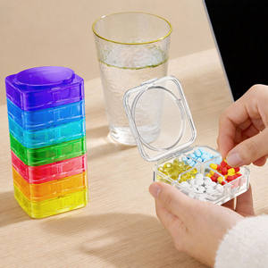 Pastillero Portátil de Viaje con 4 Compartimentos, Organizador de Plástico Reutilizable para Comidas Diarias en Movimiento - Product Image 3