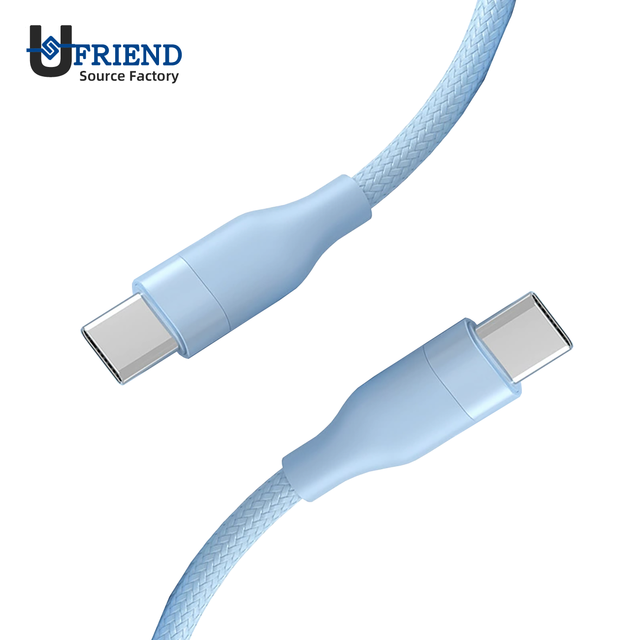 Braided Nylon Aluminum Shell Pure Copper Conductor Data Cable 5A 100W Fast Charging Type-C to C Factory Wholesale