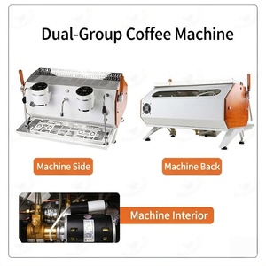 Máquina de Café Espresso Comercial, Cabezal de Grupo Simple o Doble, Caldera Múltiple, Control de Temperatura, Bomba Rotativa, Acero Inoxidable - Product Image 3