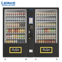 Máquina Expendedora de Bebidas Refrigeradas LERKE con Múltiples Opciones de Pago, Sistema de Pago con Monedas, Tarjeta de Crédito, Efectivo y Escaneo de Código QR