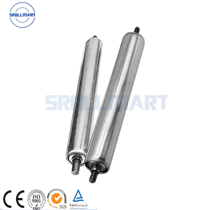 Dapat disesuaikan 12/15/20/25mm baja karbon gravitasi galvanis rol konveyor baru PVC palet karet gravitasi rol konveyor - Product Image 2