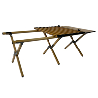 Vente en gros de mobilier de jardin personnalisé Salle à manger Voyage Pique-nique Excursion Tables de randonnée Jardin Pliable Egg Roll 4 pieds Tables pour événements