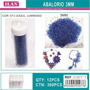Perline luminose blu da 3 mm di Ilan Abalorio per la creazione di gioielli - Product Image 1