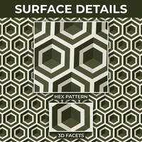 Papier peint géométrique hexagonal 3D personnalisé en gros, écologique, non tissé, revêtement mural vert, papier mural à illusion optique