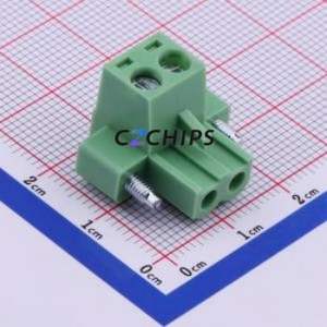 XY2500F-AS-5.0-2P Plug-in Terminal Block P=5mm Connector Plug Screw Fixing 1x2P 5mm - Product Image 1