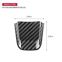 Accesorios de fibra de carbono Shasha, pegatina decorativa para la barbilla del volante embellecedor de fibra de carbono para Fiat 500 ABARTH