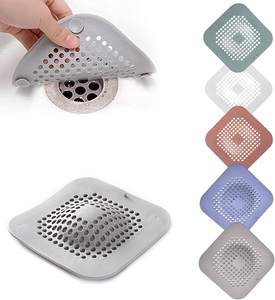 Haute qualité TPR Silicone évier <span class=keywords><strong>filtre</strong></span> attrape-cheveux douche salle de bain lavabo rangée couverture à main - Product Image 4