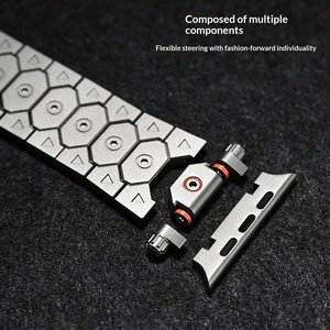 Correa de reloj de acero inoxidable de lujo para Apple Watch serie 11, 10, 9, Ultra 3, serie completa, con cierre de mariposa, correa metálica. - Product Image 3