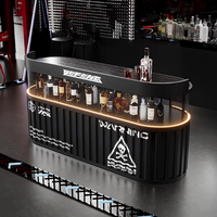Comptoir de bar de style industriel, caisse enregistreuse, comptoir d'accueil commercial en fer forgé pour supermarché et bar à domicile