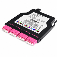Module cassette MPO/MTP vers LC Duplex personnalisé 8F/12F/16F/24F OM3 OM4 OM5 pour câblage de rack de réseaux de centres de données à haute densité