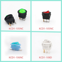 Interrupteur à bascule en plastique et cuivre SUDA DPST KCD3-102FNC, série 3P ON-OFF IP40 15A 250V, 10 000 cycles, terminaison à souder, -20~85°C