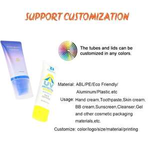 Écran solaire en forme d'arc en plastique personnalisable/<span class=keywords><strong>baume</strong></span> à lèvres/tube de crème pour les mains Emballage Flip Top Cap Impression numérique Options de logo de marque - Product Image 4