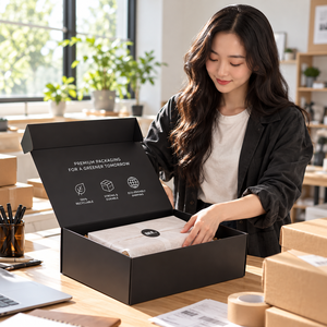 กล่องของขวัญแม่เหล็กพับได้ JeyBox พร้อมฟองน้ำเสริม บรรจุภัณฑ์กระดาษแข็งแบบกำหนดเองสำหรับถุงเท้าและร้านค้าออนไลน์ - Product Image 5