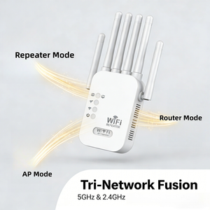 Extensor de Rango WiFi Interior/Exterior de 300 Mbps, Amplificador de Señal de 1200 Mbps, 5 GHz, 2.4 GHz, IP, Amplificador de Red 4G, 3G para el Hogar, Puerto Ethernet - Product Image 3