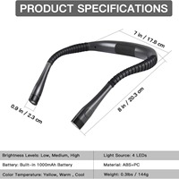 Offre spéciale, vente en gros, lampe sans fil pour le cou avec logo personnalisé, lampe de lecture LED rechargeable pour les yeux