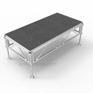 高品质1.22*2.44米铝制便携式可移动组装木制户外舞台