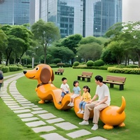 Aménagements paysagers pour écoles, jardins d'enfants et espaces publics avec des chaises créatives en FRP accrocheuses et des bancs sculpturaux ultra durables
