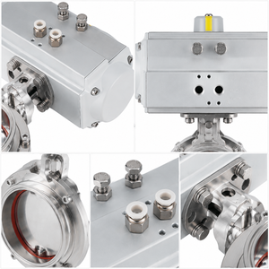 Valvola a Sfera D681X 10P Pneumatica Sanitaria per Alimenti, a Installazione Rapida, Tipo a Morsetto, con Guarnizione Morbida, in Acciaio Inox 304, Struttura a Capsula - Product Image 4
