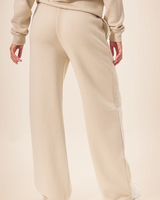 Pantalon de jogging en molleton épais pour femme, respirant, ample, en polyester/coton, taille mi-haute élastique, jambe large, style streetwear, pyjama