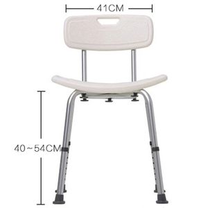 Shower Chair With <b>Backrest</b> Aluminum Alloy 250 Kg Capacity For Elderly Bathroom Safety Equipment - Product Image 2