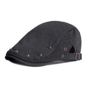 Wholesale Stylish Premium Solid Color <b>Flat</b> Top Ivy Hat <b>Caps</b> <b>Men</b> Ivy Gatsby Hat <b>Cap</b> Custom Autumn Winter <b>Men</b> Studs Newsboy <b>Cap</b> - Product Image 1