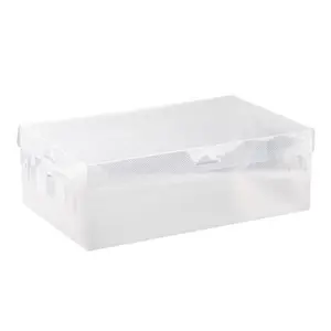 Commercio all'ingrosso scatola di plastica pieghevole in PVC trasparente personalizzata scatola di plastica pieghevole antipolvere scatola di scarpe diversi stili di imballaggio