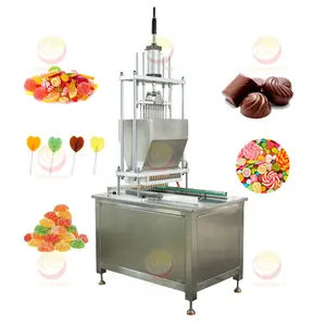 작은 자동 젤리 캔디 달콤한 하드 롤리팝 구미 베어 만들기 기계 사탕 만들기 기계