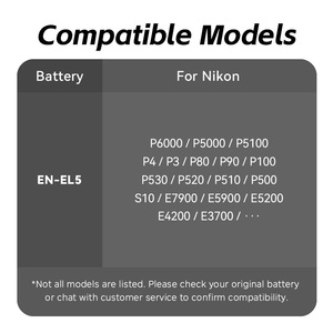 <span class=keywords><strong>Batterie</strong></span> d'appareil photo FB <span class=keywords><strong>EN</strong></span> <span class=keywords><strong>EL5</strong></span> pour appareil photo <span class=keywords><strong>Nikon</strong></span> P80 P90 P100 P500 P520 P6000 E7900 E5900 E4200 E3700 P3 P4 S10 - Product Image 6