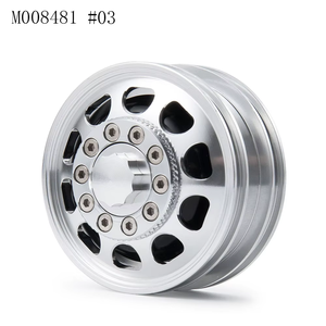 2PCS Moyeu de roue avant et 4PCS Moyeu de roue arrière et 10PCS Pneus de roue pour <span class=keywords><strong>Tamiya</strong></span> 1/14 RC Trailer Tractor Truck Parts - Product Image 2