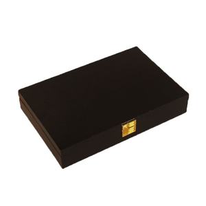 Cerradura de metal de lujo, caja de concha de madera, 23x14x5cm - Product Image 1