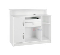 Table de réception classique pour barbershop, comptoir de réception, meubles de salon commercial, vente en gros,
