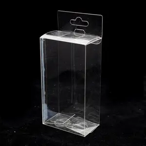 Cajas de regalo plegables transparentes de plástico, caja de embalaje rectangular PET para juguete