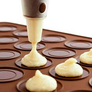 Silicone Macaron amaretto <span class=keywords><strong>pasticceria</strong></span> forno Bakeware stampo foglio Mat 30 cavità stampo fai da te 30 fori piccolo macaron cuscino stuoia di cottura - Product Image 3