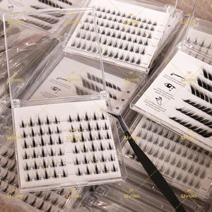 Kit d'extension de cils DIY, pose facile, grappes de cils incluses, outils inclus, faux cils segmentés en gros - Product Image 4