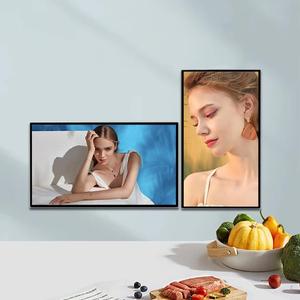 BOE layar iklan vertikal terpasang di dinding, tanda Display iklan Mini untuk toko