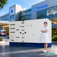 Groupe électrogène diesel silencieux Perkins 400 kW 500 kVA monophasé/triphasé pour l'alimentation de secours industrielle, minière, hospitalière et de centre de données