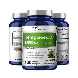 Natural Organic Hemp Seed Oil Extract Soft Capsules Memory Sleep Hemp Soft Capsules Improve