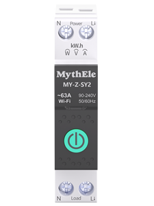 Mythele สวิตช์อัจฉริยะ Wi-Fi 2 63A แอป Tuya รีโมทคอนโทรลการตรวจสอบพลังงานเกินพิกัดการป้องกันสำหรับอุตสาหกรรมบ้านอัจฉริยะ - Product Image 4