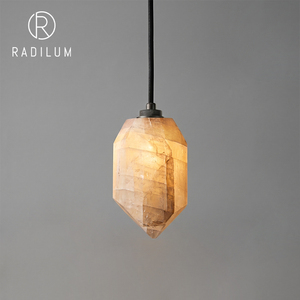 Alabaster Pendant <b>Light</b> Metal Natural Stone Modern Luxury Nordic Hanging Lamp Kitchen Island <b>Bar</b> Factory Wholesale Custom <b>LED</b> - Product Image 1