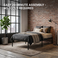 Lit simple en fer moderne et simple, assemblage facile en 20 minutes sans outils, prix d'usine, vente chaude
