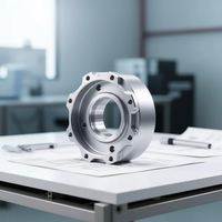 Boîtier de bride en aluminium usiné sur mesure par CNC, pièces de rechange mécaniques usinées par tournage et fraisage CNC, composants de machines industrielles OEM ODM
