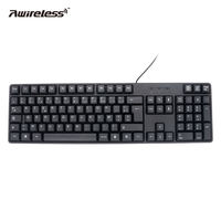 Tastiera a Membrana Standard per Ufficio con Tasti Multimediali Cablati in ABS per Desktop, Disponibile all'Ingrosso