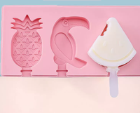 Le moule à crème glacée Popsicle en silicone en forme de dessin animé présente des conceptions de fruits et d'animaux