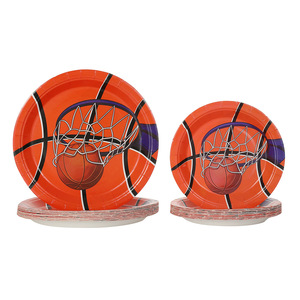 New cross-border basketball party supplies themed children's <b>paper</b> cups, <b>paper</b> plates, <b>paper</b> towels, disposable tableware sets - Product Image 4