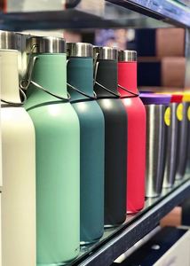 Outdoor Travel Water Bottle - Drinking Water Bottle with Hand-held Vacuum Stainless Steel Cap - Product Image 6